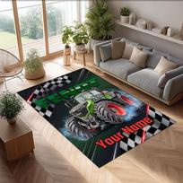 Fendt Crystal Velvet Rug, Custom Name Text Personalized Non‑Slip Floor Mat for Home Decor Gift 80cmx120cm