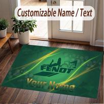 Custom Rug Fendt Pattern Print Name Text Soft Non‑Slip Floor Carpet for Home Indoor Decoration 40cmx60cm