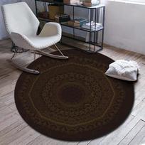 Mandala stiliaus neslystantis apvalus kilimas grindų kilimėliui svetainės miegamojo dekoravimui Neslystanti zona Kilimas Jogos kilimėlis Kilimas Apvalus kilimas 120*120CM