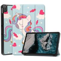 „Nokia T20 T 20 T10 T 10 Case 2022 PU“ odinis trigubai sulankstomas stovo magnetinis atverčiamas dangtelis, skirtas „Funda Nokia T20 T10 2021 Tablet Kids“ For Nokia T10 2022
