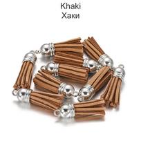 20 vnt. / siunta 38 mm kutai senoviniai odiniai kutai kutais puošti galiūnais Makrame pakabukas  pasidaryk pats  papuošalų gamybos reikmenys Priedai khaki brown