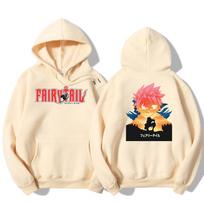 Fairy Tail Anime Print vyriškas ir moteriškas mados korėjiečių studentų Harajuku didelio dydžio sportinis džemperis M beige
