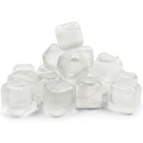 Daugkartinio naudojimo ledo kubeliai, 20 vnt. plastikiniai ledo kubeliai, greitai užšaldomi, lengvai valomi pakartotinai užšaldomi netikri ledo kubeliai, skirti šaltiems patraukliems gėrimams gaminti, priešpiečių maišeliai White Cubes-1pc
