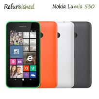 Atnaujintas Nokia Originalus Nokia Lumia 530 4.0 3G WIFI Mobilusis Telefonas Su 1 SIM Simple Set oranžinė