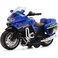 Liejimo būdu pagaminti policijos motociklų žaislai, su šviesomis ir muzika, motociklo modelis, žaislinis motociklas vaikams nuo 3 iki 9 metų 13*8.5*5.5cm mėlyna