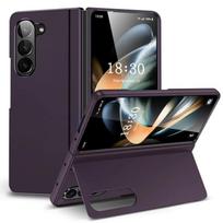 Nenuleidžiamas sulankstomas mobiliojo telefono dėklas, skirtas Samsung Galaxy Z Fold 6 Fold4 Fold5 Fold 3 4 Fold3 5G Kickstand apsauginis dangtelis for Samsung Z Fold 6 tamsiai violetine spalva