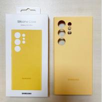 Originalus Samsung S24 Ultra SM-S928B silikoninis dėklas, minkštas smūgiams atsparus telefono dėklo dangtelis For Galaxy S24 Ultra geltona