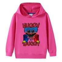 Vaikiškas 3D džemperis su gobtuvu Huggy Wuggy, užtraukiamas, Poppy Playtime 150cm rožinė