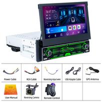 7 colių HD belaidis Android Auto CarPlay 1Din Video Multimedia Android MP5 grotuvas Ištraukiamas ekranas Mirror Link Car BT/FM/USB/AUX 4-core 2GB+32GB blue