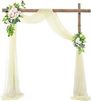 Vestuvių arkos drapiravimo audinys permatomas arkos drapiravimas bordo šifonas lauko užuolaida fonas vestuvių ceremonijai vakarėliui lubų dekoras 75x600cm