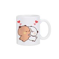 Panda Meškiukas Bubu Dudu Kavos Pieno Puodelis Moka Katė Panda Meškiukų Pora Kalėdinis Puodelis Kawaii Puodeliai Originalūs Puodeliai Nemokamas Pristatymas Gėrimų Indai 300ml white