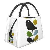 Orla Kiely Abstraktus Daugiašakis Izoliuotas Pietų Nešiojamas Krepšys Vidurio Amžiaus Skandinaviškas Geometrinis Aušintuvas Terminis Maisto Pietų Dėžutė 28x17x16CM auksas