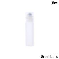 5/8/10 ml tuščio kvepalų ritininio rutulinio buteliuko ant plastikinio nerūdijančio plieno skysčių aliejaus indo, daugkartinio pildymo butelių laikikliai white