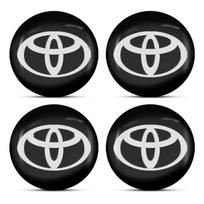 56 mm Automobilio Rato Centrinis Gaubtelis Emblema Lipdukas Rato Lipdukas Toyota C-hr Prado Rav4 Yaris Hilux Prius Avensis Corolla Camry juoda