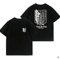 Attack on Titan Anime Dydelis Marškinėliai Vyrams Moterims Trumpomis Rankovėmis Laisvalaikio Medvilniniai Unisex Streetwear Cosplay Harajuku Viršutiniai Drabužiai Y2k XL gray
