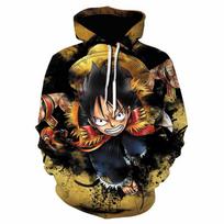 VIENAS GABALAS Luffy Zoro Nami Robin 3D spausdinimo gobtuvai madingi laisvalaikio vyrams ir moterims megztinis 160 brown