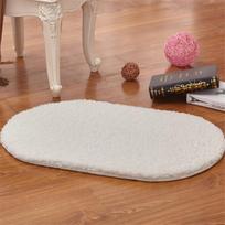 Ovalus pliušinis kilimas Kambario dekoracija Grindų kilimėlis Didelio ploto kilimas Svetainė Neslystantis poilsio kilimas 40 * 60cm beige