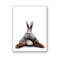 Rabbit Bubble Gum Art Poster Prints Blue Pink Nursery Wall Art Canvas Paintings Wall Picture Baby Animals Bunny Nursery Decor 50X70cm No Framed