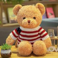 Meškio lėlės megztinis Meškio pliušinis žaislas Drabužiai Meškiukas Rags lėlė Hug Bear Mergaitė Gimtadienio dovana 30cm gray