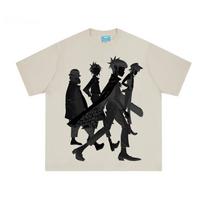 Shadows Marškinėliai Gorillaz Tokie Patys Kaip Oficialioje Svetainėje 100% Medvilnė Madingi Patogūs Marškinėliai Viršutiniai Drabužiai Harajuku Vasariniai Apvalios Kaklo Marškinėliai M smėlinė