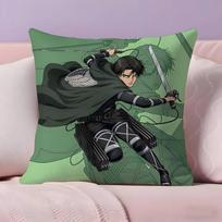 Attack on Titan Levi Ackerman Pagalvės užvalkalas Itin minkštas odai draugiškas audinys Debesies tipo komfortas ir paslėptas užtrauktukas 16x16Inch