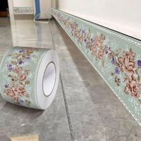 3D tapetų kraštinės PVC lipnūs vandeniui atsparūs sienų lipdukai Svetainė Vonios Kambarys Kicking Line Liemens linija 3D Namų dekoro Kraštelis 10 cm * 5M