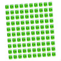 100 aliuminio identifikavimo žiedų balandžiams, karveliams, kanarėlėms, meilės paukšteliams ir putpelėms (2026 m). Grass Green Holland green
