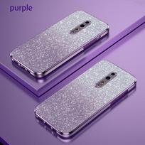 For OPPO RENO Z Reno 2 2Z 3 3 5 5K dėklas Bling prabangus galvanizuotas blizgus telefono dėklas atsparus smūgiams minkštas buferis skaidrus galinis dangtelis For OPPO RENO 4 4g violetinė