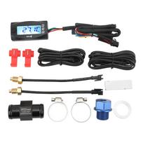 4 viename Vandens Aliejaus Temperatūros Laiko Įtampos Matuoklis LCD Skaitmeninis Ekranas DC12V Universalus Motociklui M20*1.0 black