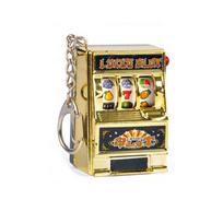 Mini lošimo automatų raktų pakabukas su mažu varpeliu Juokingas kazino pakabukas Lucky Charm Jackpot raktų pakabukas Maišelis žavesio vakarėlio dovanos auksas