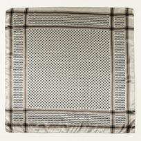 90*90cm Spausdintas šilkinis Palestinos skara Keffiyeh Satino moteriškas hidžabas Kuffiyeh Mažas kvadratinis skara Bandana Apsauga nuo saulės Plaukų juosta gray