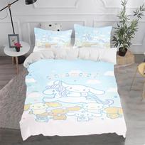 Cinnamoroll MINISO Sanrio Miegamojo Vaikų Patalynės Komplektas Antklodės Užvalkalas Comforte Karalienė Su Pagalvės Užvalkalu Kalėdinės Dovanos Namams 150*200cm 3pcs