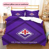 ACF Fiorentina futbolo klubas  Raštuotas patalynės antklodžių komplektas  Namų dekoracija  Dovana (1 * užvalkalas antklodei + 2 * užvalkalai pagalvėms be užpildo) 200x200cm