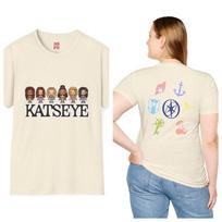 KATSEYE x TOCA BOCA Vaikų Unisex Marškinėliai Laisvalaikio Apranga Koncertiniai Drabužiai Atsitiktiniai Kasdieniniai Marškiniai Marškinėliai XS beige