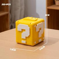 Super Mario Bros Statybiniai Blokeliai Klausimo Ženklas Yoshi Luigi Žvaigždė Surinkimas MOC 3D Modelis Mario Mini Plytelių Žaislas Kalėdinei Dovanai No Box yellow