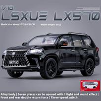 Large 1:18 Lexus LX570 Off-road SUV Metal Alloy Diecast Car Model Vehicle Children's Toy Kids Gift Birthday Present For Boys gray