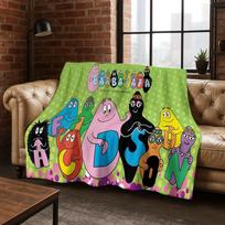 Animacinis Les Barbapapa Barbamama šeimos 3D flanelės pledas, šiltas ir jaukus minkštas užklotas namams, miegamajam, lovai, sofai, vaikams 75x90cm