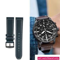 Originalios odos laikrodžio apyrankė Citizen Eco-Drive CA0695-17E Bm8471/Bm8478 serijoms, verslo odinė apyrankė 22mm 22mm gray