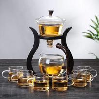 Tingus Kung Fu Stiklinis Arbatos Servizas Pusiau Automatinis Lašinamas Su Infuzoriumi Stiklinis Arbatinuko Rinkinys Magnetinis Jungiklis Arbatinukas Arbatos Puodelis Rinkinys Stiklo Dirbiniai