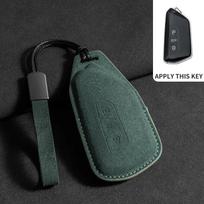 Suede Automobilio Raktų Dėklas Dangtelis Raktų Pakabukas VW Volkswagen Golf 7 MK7 Tiguan MK2 for Ateca Leon FR Ibiza Skoda Octavia Kodiaq gray