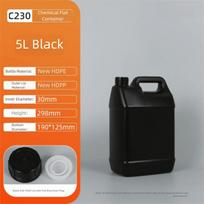1/2/3/4/5/6/10L Plastikinis sandarus butelis su dangteliu Alyvos kanistras Laikymo indas Gelinis šampūnas Black 5L