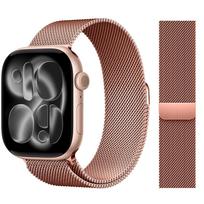 Milanietiško tipo dirželis Apple Watch laikrodžiams 44mm 46mm 40mm 45mm 41mm 42mm dirželiai apyrankė iWatch serija 10 11 se 7 8 9 ultra 2 3 S10-46 42 44 45 49mm gray