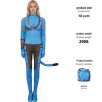 Avataras 3 Ugnis ir Pelėnai/Vandens Kelias Cosplay Kostiumas Apranga Adult 190 cm blue