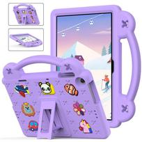Vaikams skirta EVA meškiuko stovas dėklas, skirtas Samsung Galaxy Tab A9 8.7  X110 Tab A9Plus X216 S7 S8 T870 S9FE X510 11  Tab A8 S6 Lite Dangtelis Funda Tab A9(8.7inch) X110 violetinė