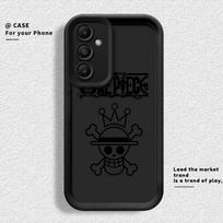 Anime One Piece Logotipo dėklas Samsung Galaxy A23 A26 A32 A71 A72 A53 A54 A12 A13 A51 A73 A56 A35 A36 A34 A15 A16 telefonui Galaxy A72