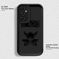 Anime One Piece Logotipo dėklas Samsung Galaxy A23 A26 A32 A71 A72 A53 A54 A12 A13 A51 A73 A56 A35 A36 A34 A15 A16 telefonui Galaxy A54 5G
