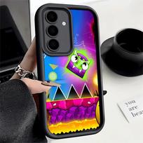 Telefono dėklas Samsung Galaxy A17 A16 A15 A14 A13 Geometry Dash Žaidimas A56 A36 A26 A55 A35 A25 A54 A34 A24 A53 A33 A23 A07 A06 Samsung A04S