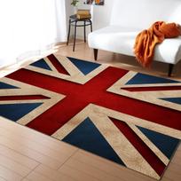 Retro Britų Vėliavos Kilimas Neslystantis Plaunamas Minkštas Kilimas Miegamajam Koridoriui Namų Dekoras Grindų Kilimėlis 40x60cm beige