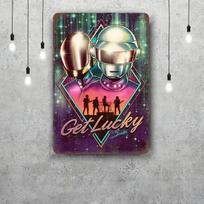 Daft Punk Dekoracinis Plakatas Vintažinis Skardos Ženklas Metalo Ženklas Dekoratyvinė Plokštelė Pub Barui Vyriškam Urve Klubui Sienos Dekoracija 20x30cm（7.8x11.8inch）