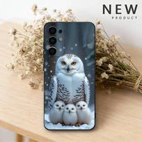 Cute Owl  phone Case For Samsung S26,25,24,21,22,23,30,20,Ultra,Plus,Fe,Lite Black Soft Cover Samsung S20fe